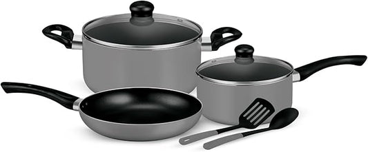 Royalford Non Stick Cookware Set, Grey, Assorted 7-Pieces, RF11953